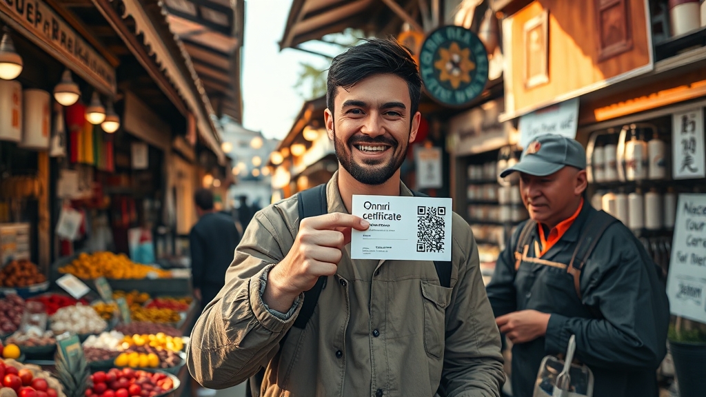 디지털 상품권, 어떻게 쓸까요? (realistic 스타일)