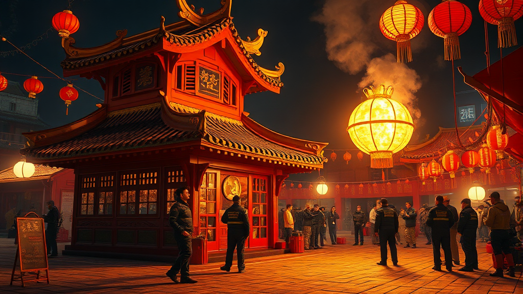 전통 축제를 즐기는 시민들