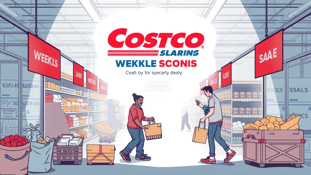 코스트코 쇼핑 꿀팁: 알뜰하게 득템! (illustration 스타일)