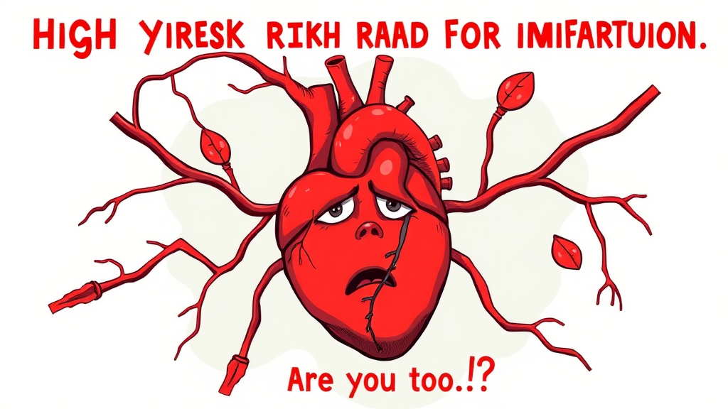 심근경색 위험 요인과 고위험군 (illustration 스타일)