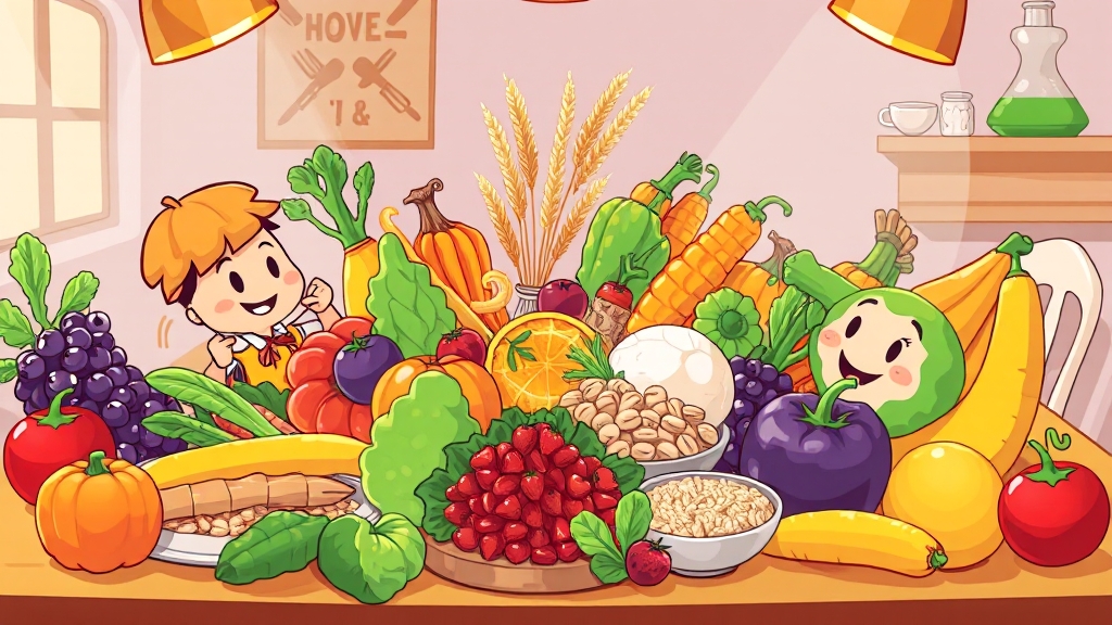 식단 관리, 핵심은? (cartoon 스타일)