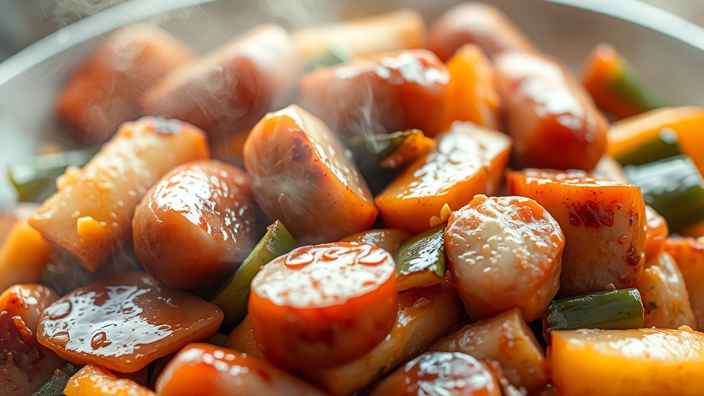 양념과 함께 볶기 (watercolor 스타일)