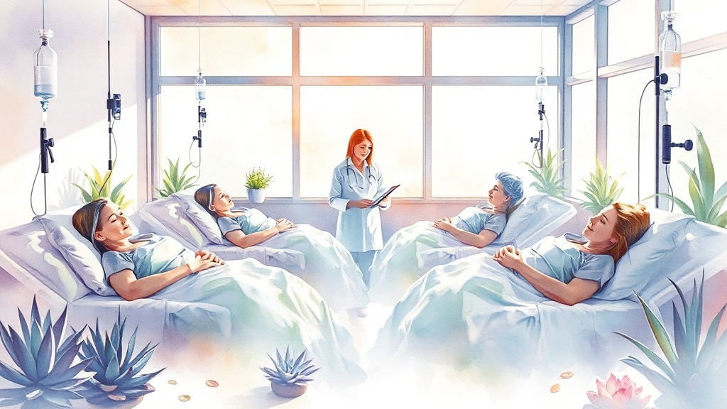 수액 치료, 왜 필요할까요? (watercolor 스타일)