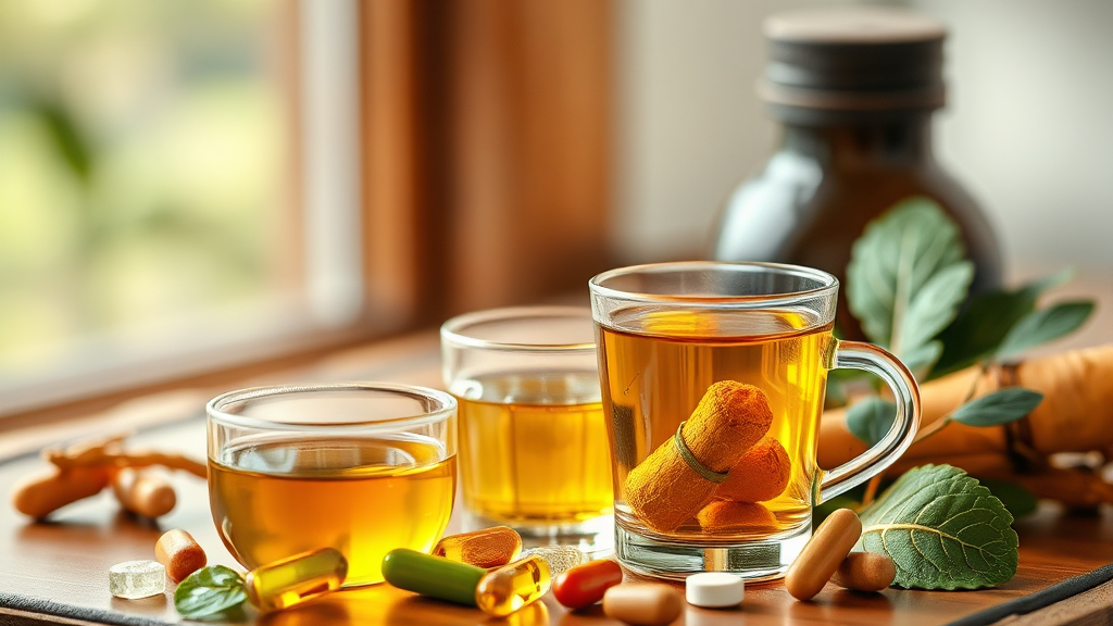 황칠나무 추출물, 다양한 섭취 형태와 방법 (realistic 스타일)