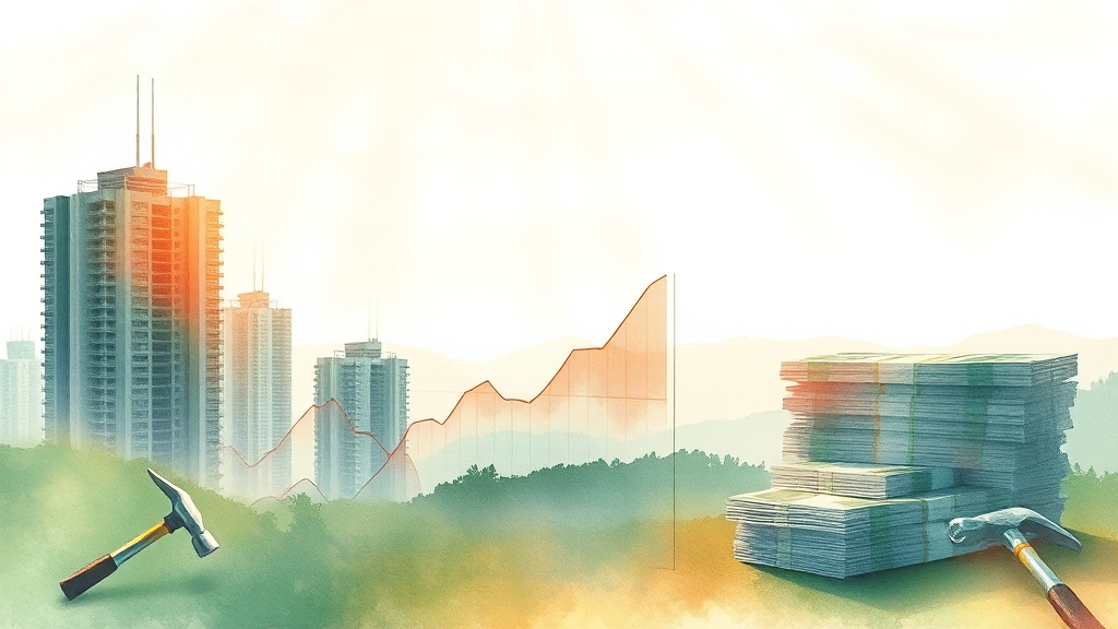 부동산 가격 3요소 개념 정리 (watercolor 스타일)