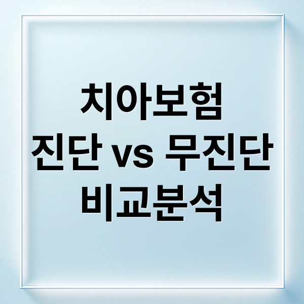 치아보험
진단 vs 무진단
비교분석 (치아보험 비교)