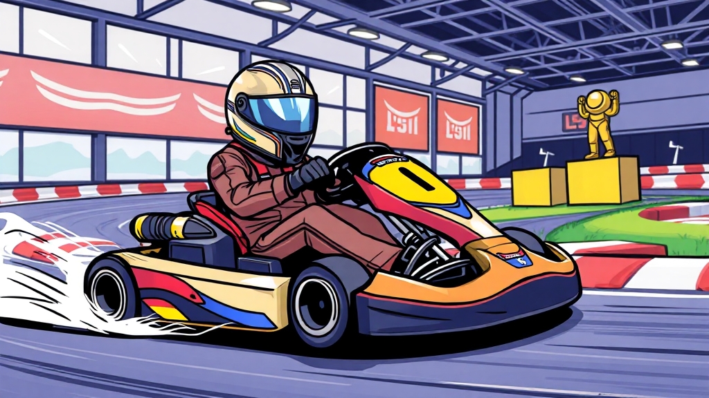 짜릿한 레이싱 경험 (cartoon 스타일)