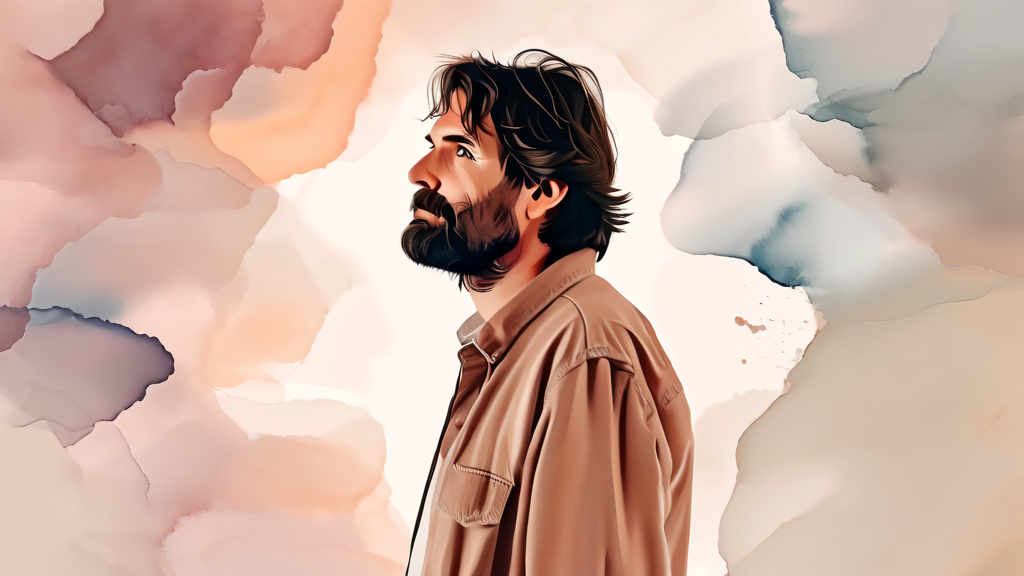 남성 갱년기, 자가 진단으로 알아보는 나의 상태 (watercolor 스타일)