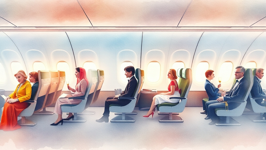 좌석 등급의 역사 (watercolor 스타일)