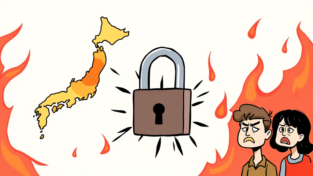 사고, 일본 강진 발생 (cartoon 스타일)