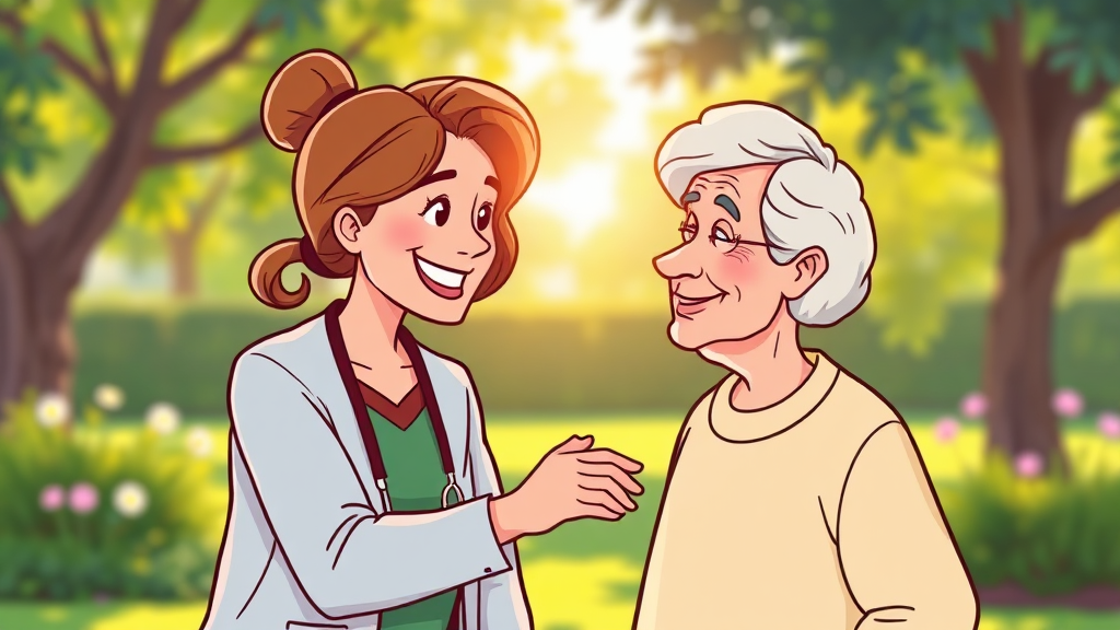 생활지원사, 도전해볼까? (cartoon 스타일)