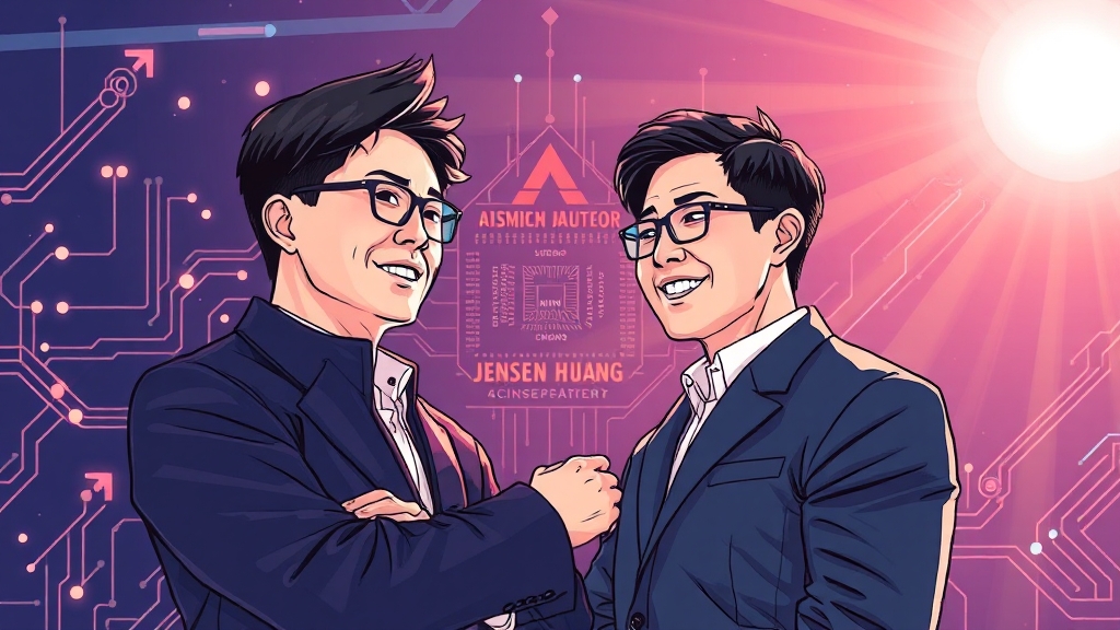 AI 반도체 및 HBM 기술 협력 전망 (illustration 스타일)