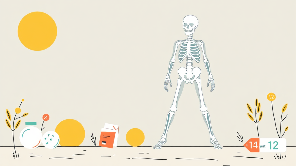 골밀도 검사 결과 해석 (illustration 스타일)