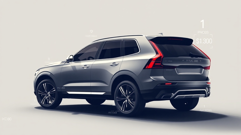 XC60 라인업 및 트림별 가격 (illustration 스타일)