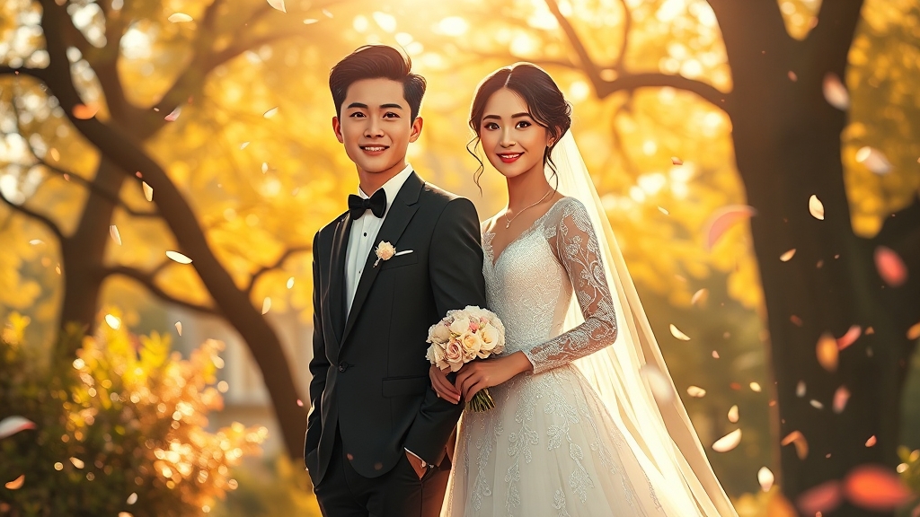 행복한 시작 알린 영철 (illustration 스타일)