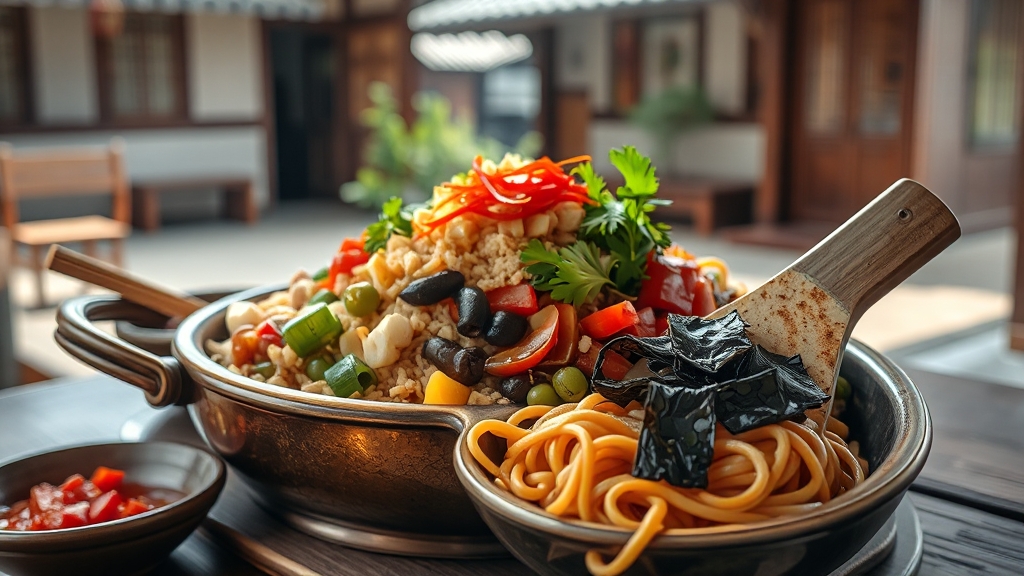 전주 대표 음식 탐방 (realistic 스타일)