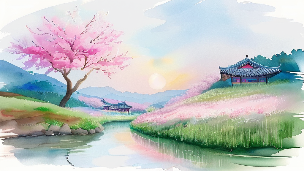 축제 관계자의 생생한 이야기 (watercolor 스타일)