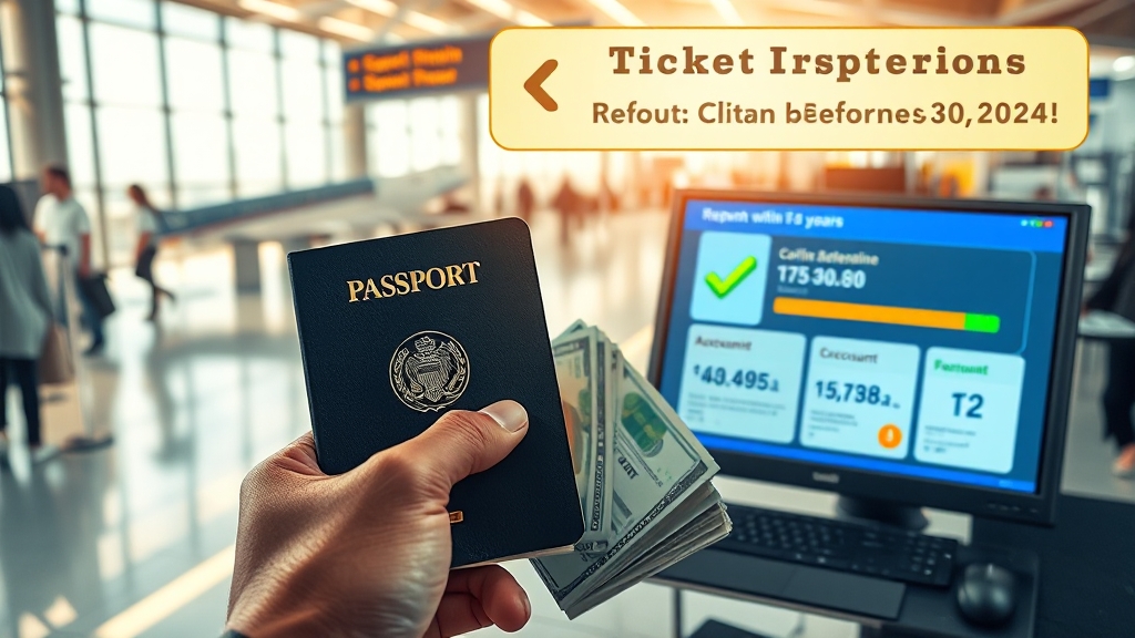 환급 신청 시 꼭 알아둘 점 (realistic 스타일)