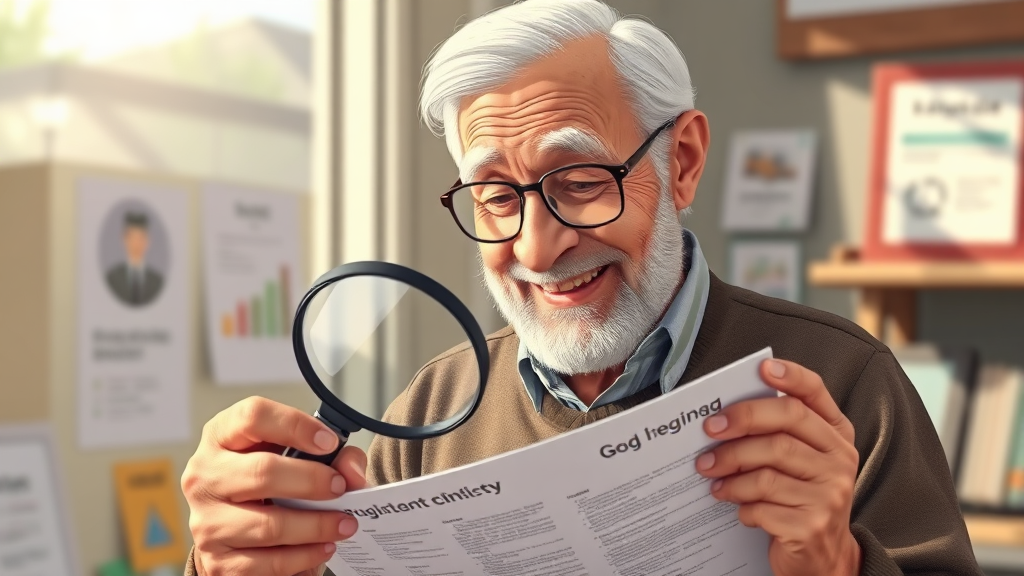 노인일자리 참여 시 유의사항 (realistic 스타일)