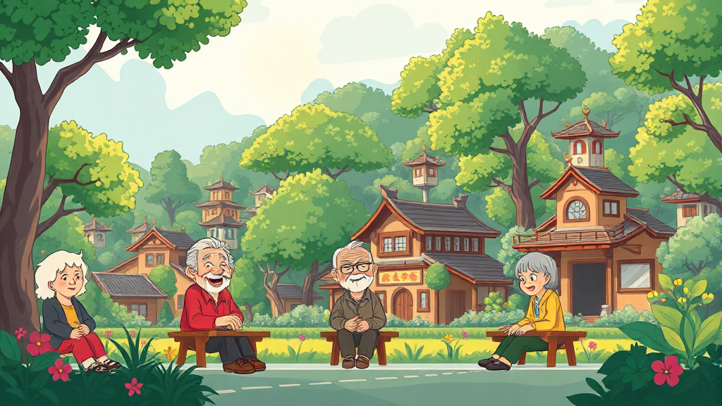 위치, 환경, 커뮤니티 (cartoon 스타일)