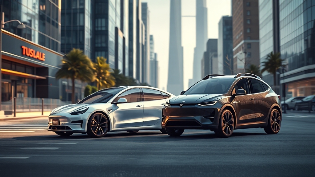 모델 3 하이랜드 vs 모델 Y 주니퍼 비교 (realistic 스타일)