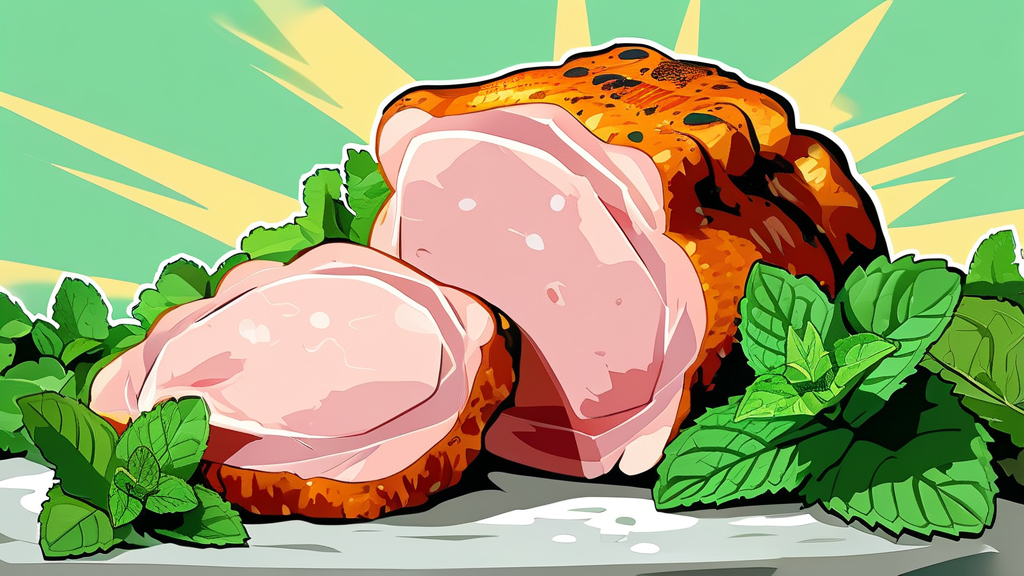미나리 삼겹살, 알고 먹으면 더 맛있다 (효능 & 특징) (cartoon 스타일)