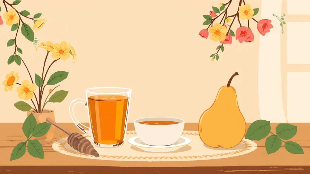 음식 및 차 활용법 (illustration 스타일)