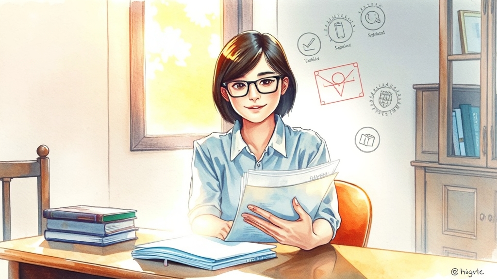 신청 절차, 어렵지 않아요! (watercolor 스타일)