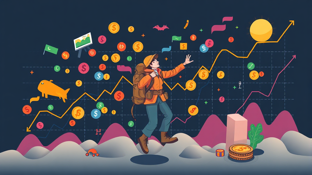 환율 변동에 따른 투자 전략 (illustration 스타일)