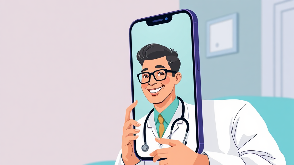 비대면진료, 무엇일까요? (illustration 스타일)