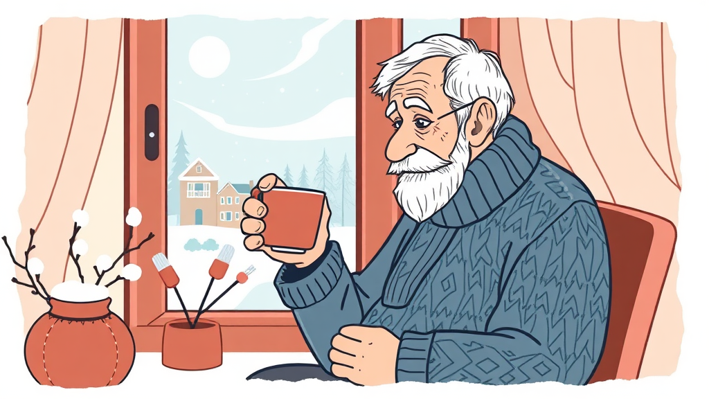 한랭 질환 예방, 복장과 생활 수칙 (illustration 스타일)