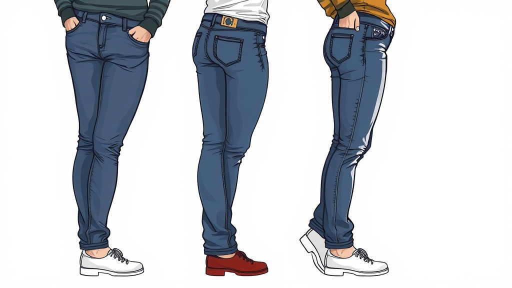 테이퍼드 핏 종류별 차이 (realistic 스타일)