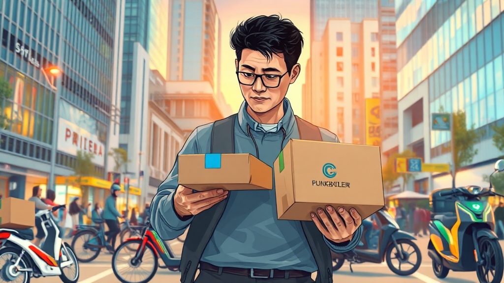 택배비 절감 팁: 개인 사업자 활용 (illustration 스타일)