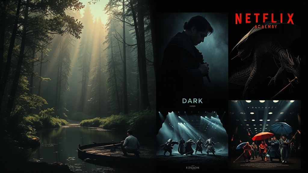 평점으로 보는 넷플릭스 명작 드라마 (realistic 스타일)