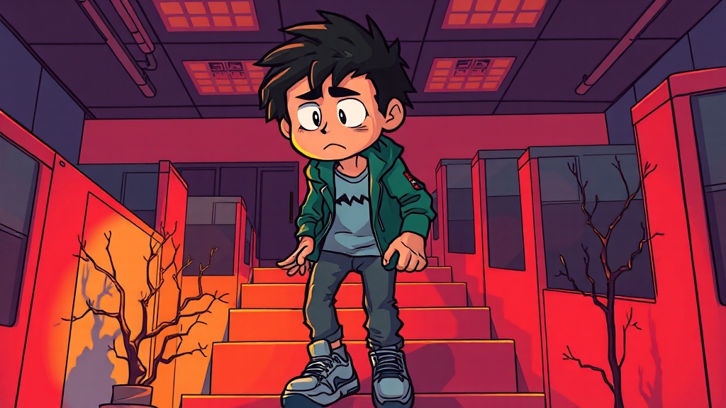 Z세대가 퇴사를 결심하게 만드는 요인 (cartoon 스타일)