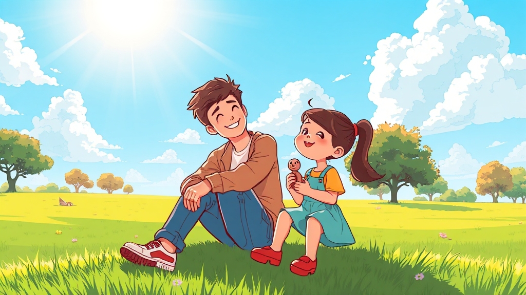 청소년 한부모 맞춤형 지원 (cartoon 스타일)