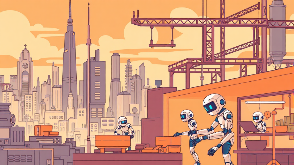 미래 생활 바꾸는 로봇 (illustration 스타일)