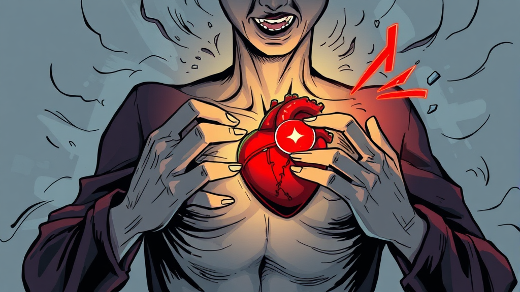 심근경색 전조증상: 놓치지 마세요! (illustration 스타일)