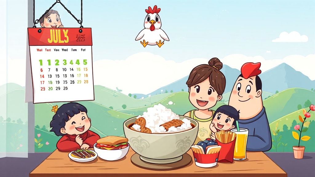 2025년 복날은 언제? (cartoon 스타일)