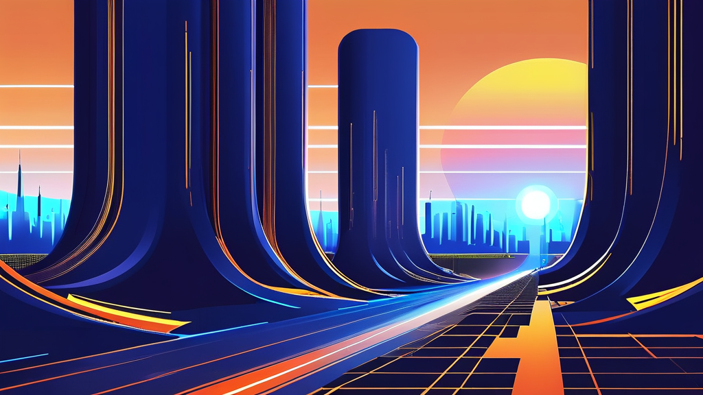 산업 및 기술 트렌드: AI와 반도체의 미래 (illustration 스타일)