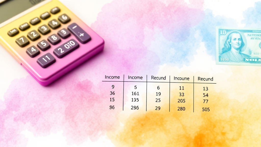 환급금 계산 방법 (watercolor 스타일)