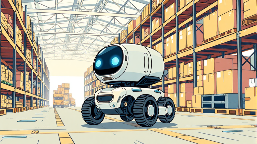 유진로봇의 자율주행 기술력과 사업 현황 (illustration 스타일)