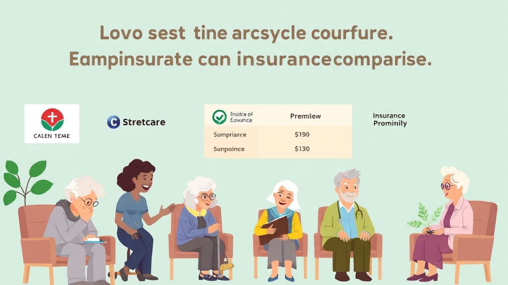 보험사별 간병인보험 비교 (cartoon 스타일)