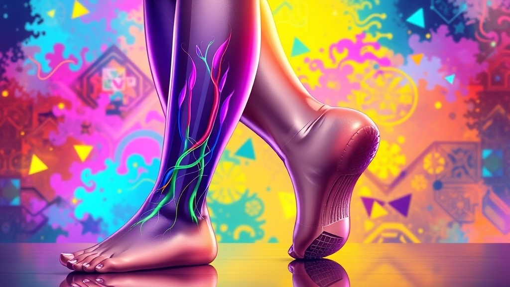 혈액순환과 다리 부종의 관계 (illustration 스타일)