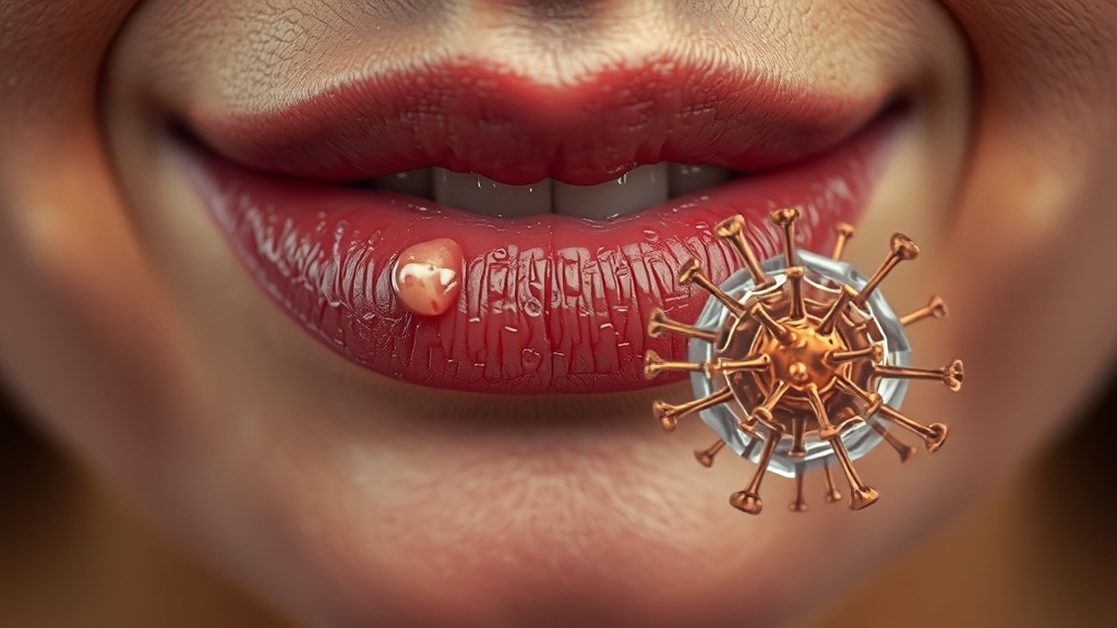 입술 물집? 단순포진 집중 분석 (realistic 스타일)