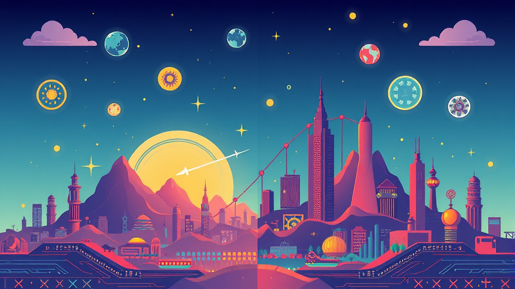 과거 닷컴 버블과의 비교: AI는 다른 길을 갈까? (illustration 스타일)