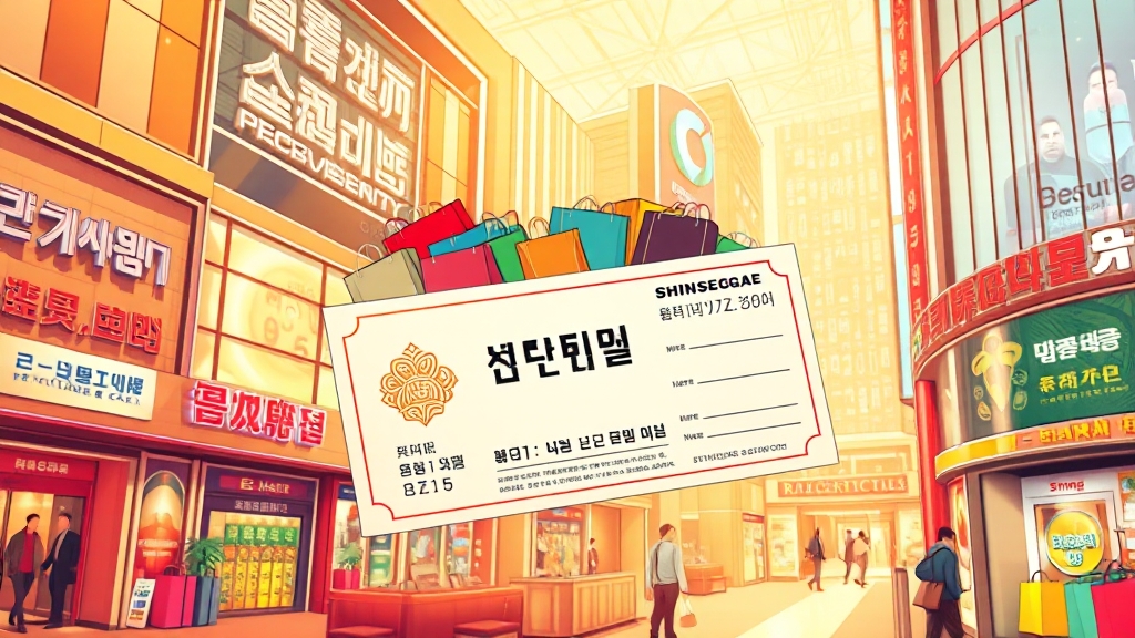 신세계상품권 사용처 안내 (illustration 스타일)
