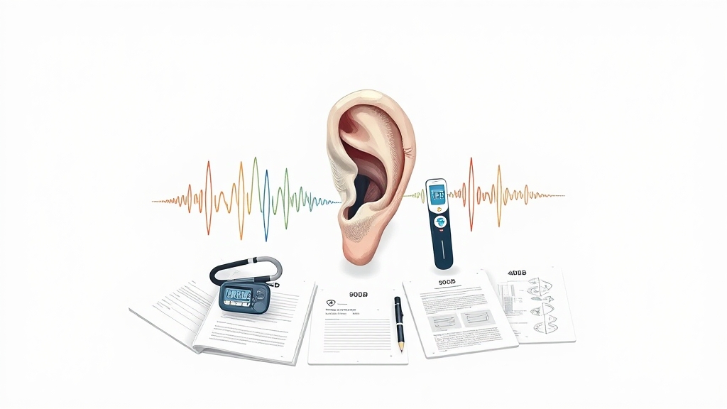 청각장애 등록 조건 (illustration 스타일)