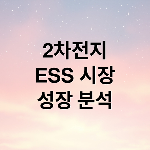 2차전지
ESS 시장
성장 분석 (2차전지 관련주 2차 ESS SK온)