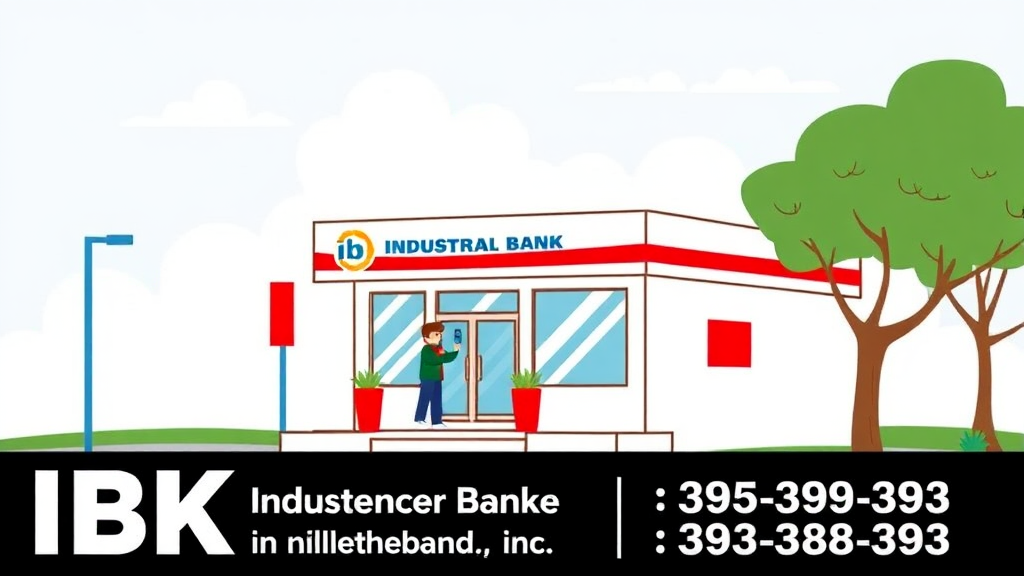 업무별 IBK기업은행 고객센터 전화번호 안내 (cartoon 스타일)